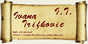 Ivana Trifković vizit kartica